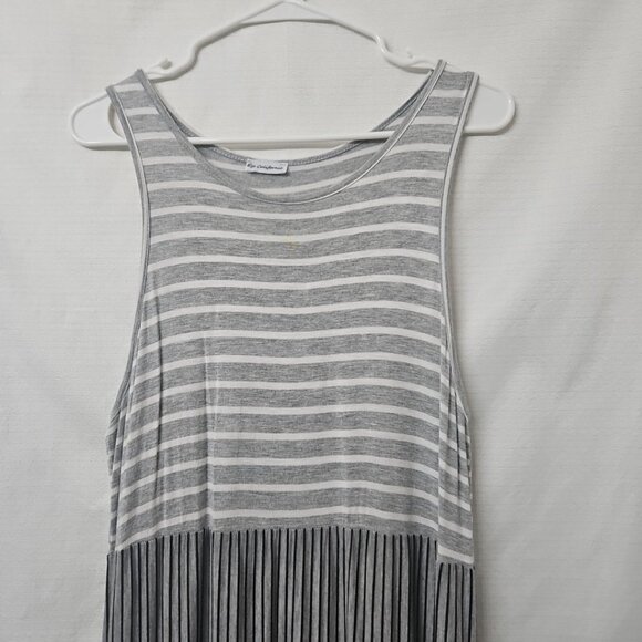 Womens Sz XL Egy California Striped Tiered Maxi Dress Stretch Coastal Cruise - Picture 2 of 6